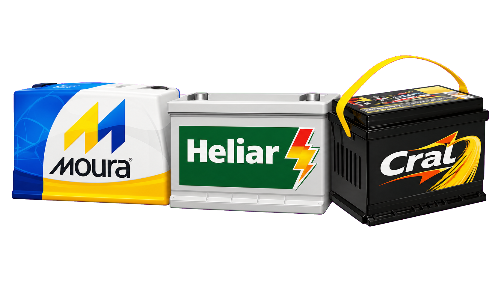 Baterias automotivas Moura, Heliar e Cral